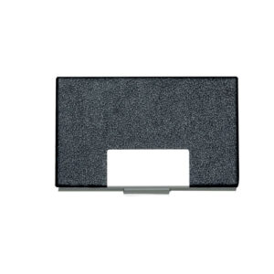 XPCCS74480 - Porta cartão em couro sintético com detalhes em prata.